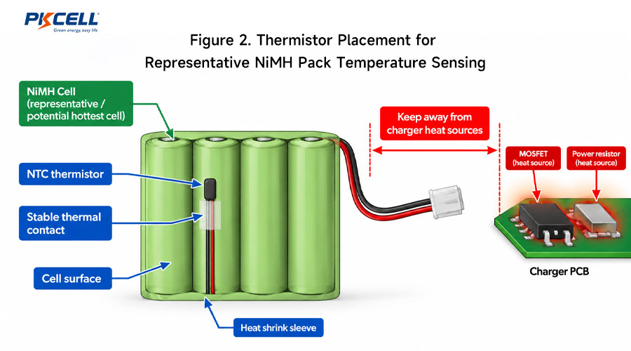 Thermistor Placement for Representative NiMH Pack Temperature Sensing