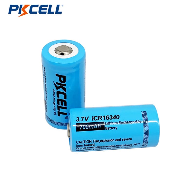 PKCELL Hot Sale 16340 700mAh 3.7v Li-ion Batter...