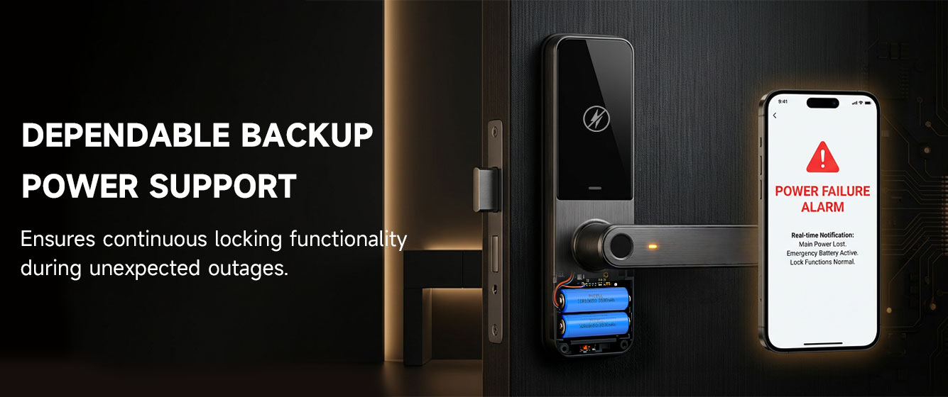 ICR18650 battery as backup power for smart door lock