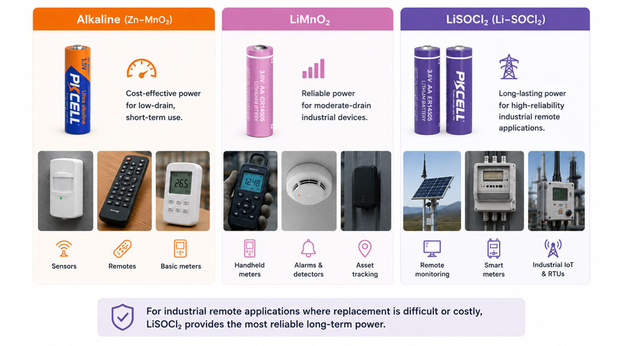 Primary battery applications in smart metering, tracking, and remote IoT systems