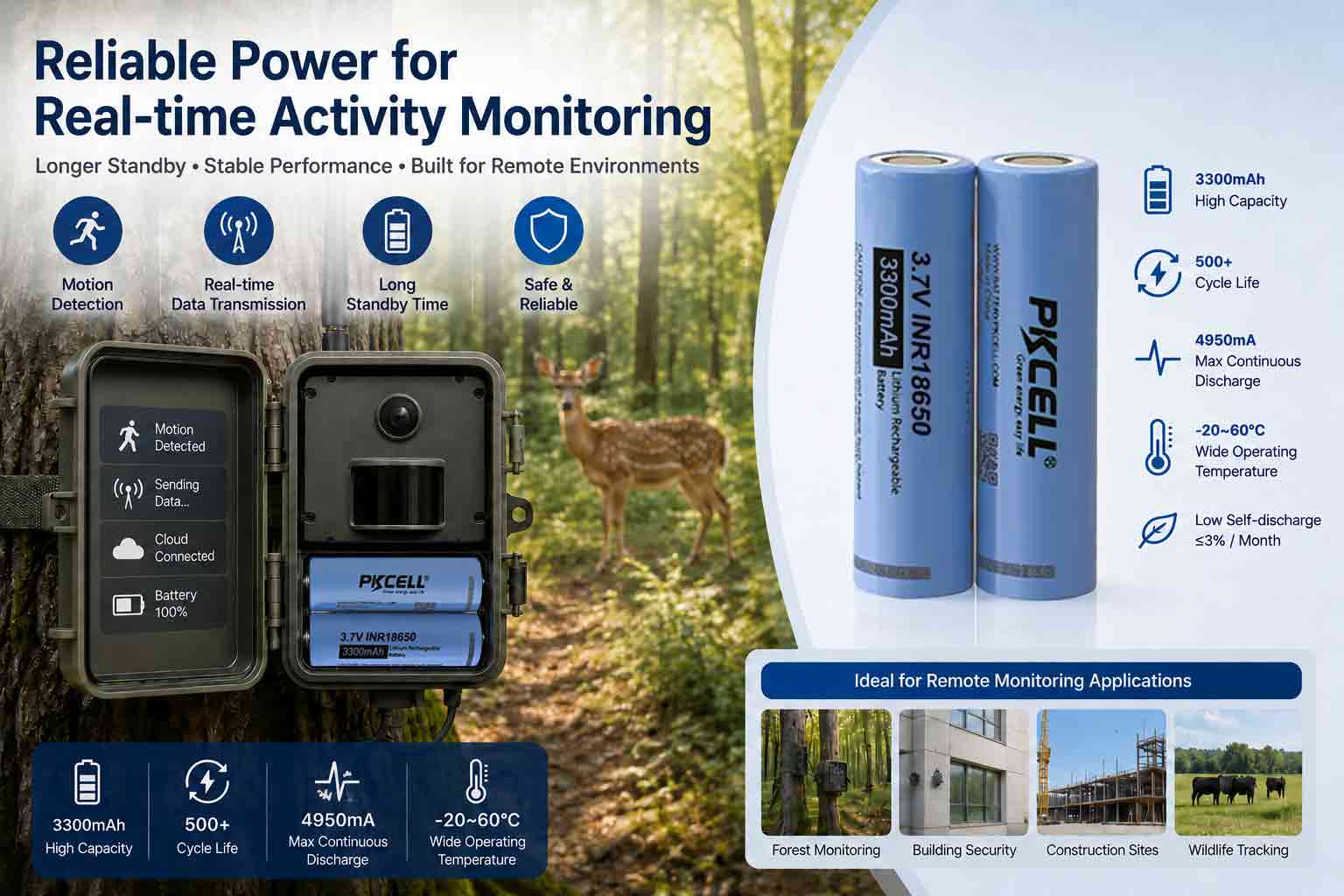 PKCELL ATM anti-theft ink trigger system battery pack application