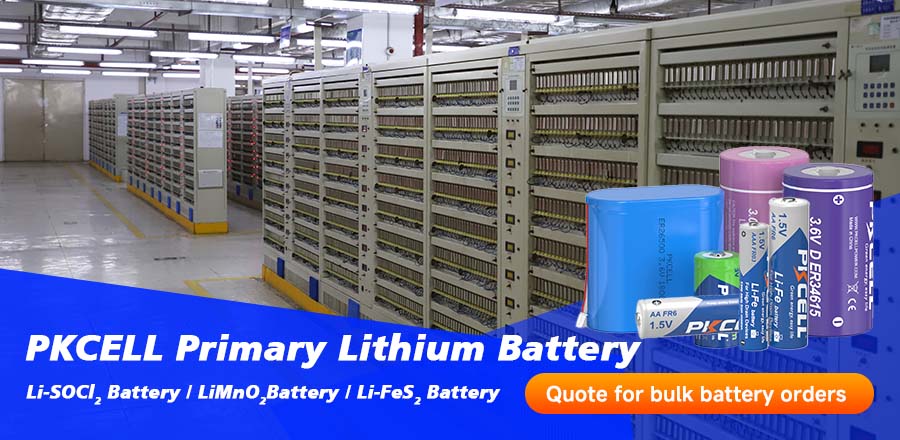 PKCell Lithium Battery factory and LiSoCl2 Battery, LiMnO2 Battery and LiFeS2 Battery