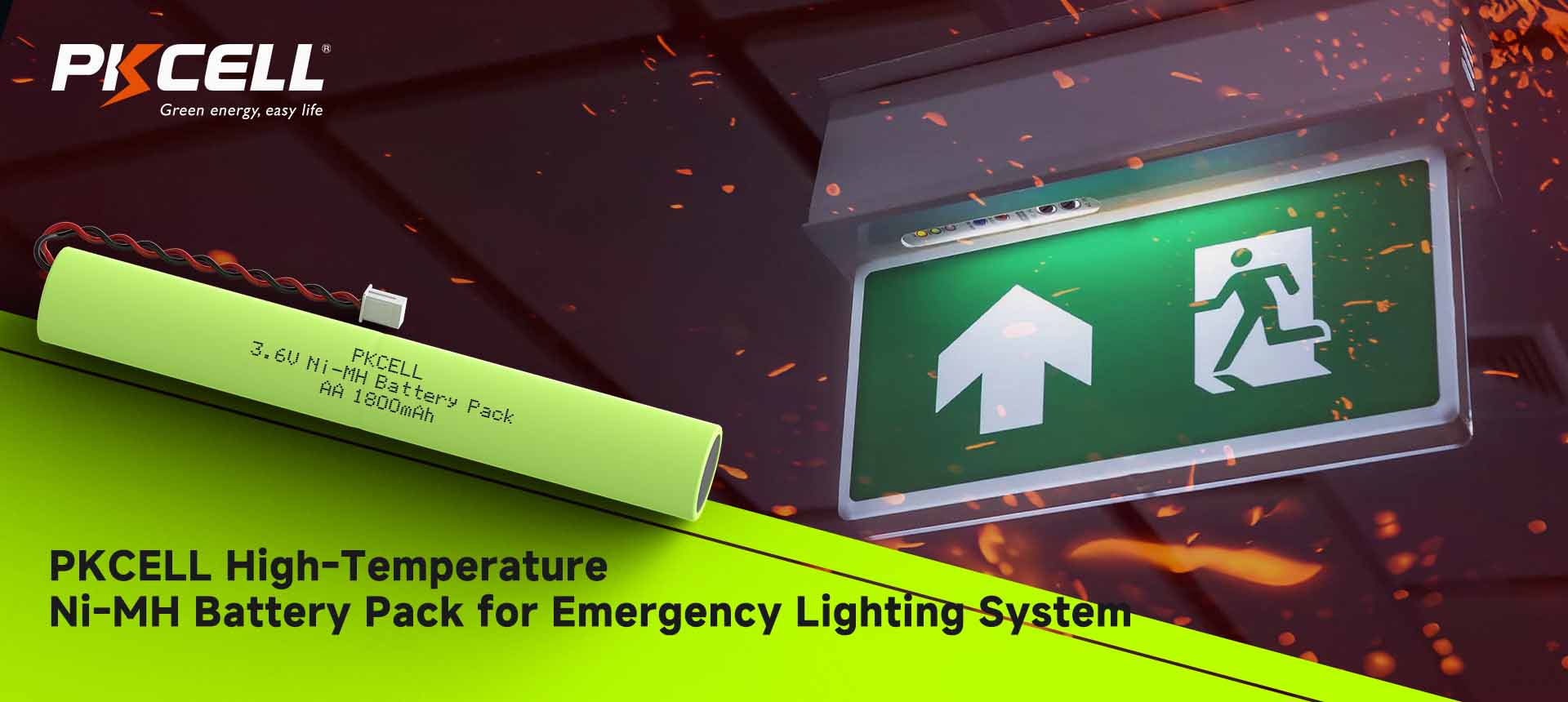 PKCell nimh battery for emergency light 1