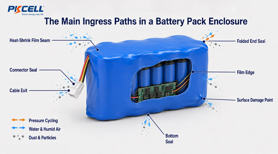 The Main Ingress Paths in a Battery Pack Enclosure