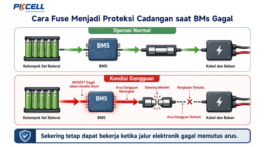Cara Fuse Menjadi Proteksi Cadangan saat BMs Gagal
